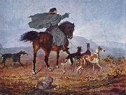 Franz Kruger Riding to the Hunt painting